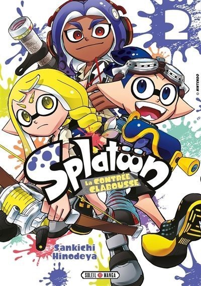 Couverture du manga Splatoon La Contrée Clabousse tome 2 chez NIPPON DOKI STORE avec les personnages Inkling