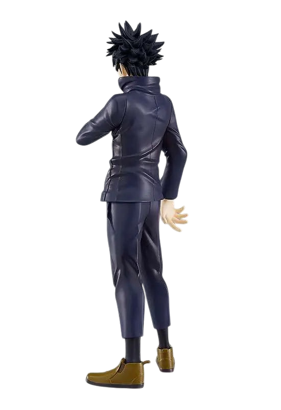 NIPPON DOKI STORE Megumi Fushiguro POP UP PARADE figurine from Jujutsu Kaisen, back view showing dark uniform