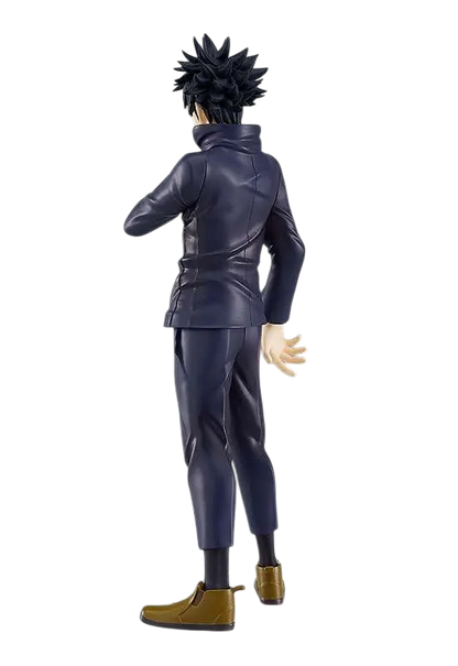 NIPPON DOKI STORE Megumi Fushiguro POP UP PARADE figurine from Jujutsu Kaisen, back view showing dark uniform