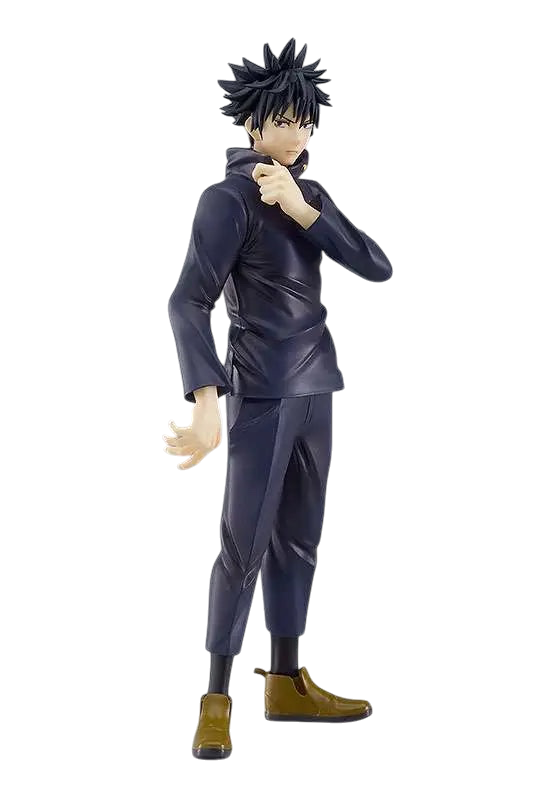 NIPPON DOKI STORE Megumi Fushiguro POP UP PARADE figurine from Jujutsu Kaisen in a dark uniform on a clear base
