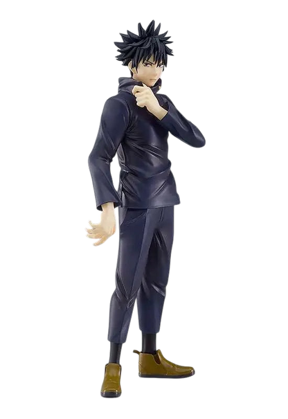 NIPPON DOKI STORE Megumi Fushiguro POP UP PARADE figurine from Jujutsu Kaisen in a dark uniform on a clear base