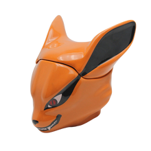 Mug 3D en céramique orange représentant la tête du démon renard Kyubi de Naruto, vendu par NIPPON DOKI STORE