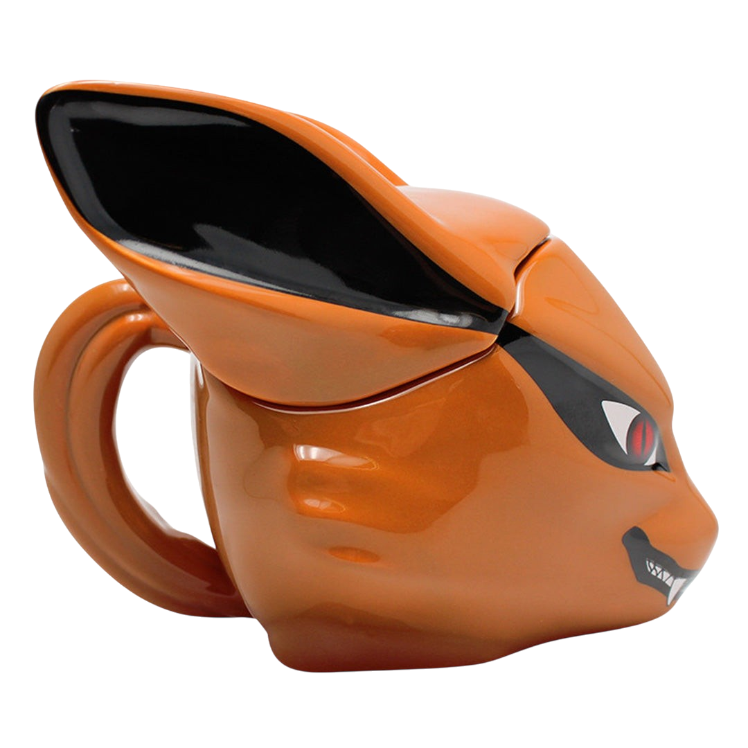 Mug 3D Kyubi orange en céramique NIPPON DOKI STORE sous licence officielle Naruto avec couvercle