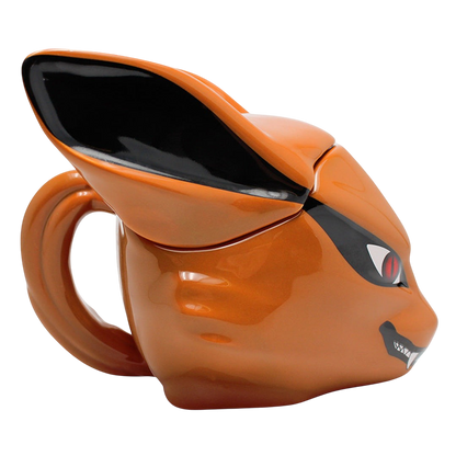 Mug 3D Kyubi orange en céramique NIPPON DOKI STORE sous licence officielle Naruto avec couvercle