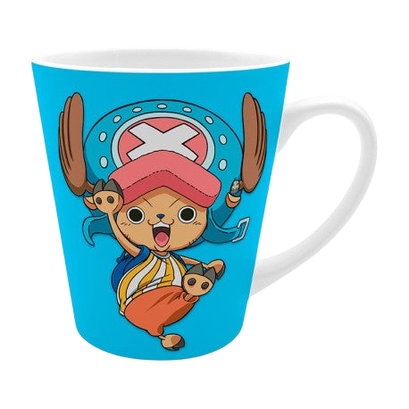 Mug en céramique NIPPON DOKI STORE de 250 ml avec le personnage Chopper de One Piece sur fond bleu