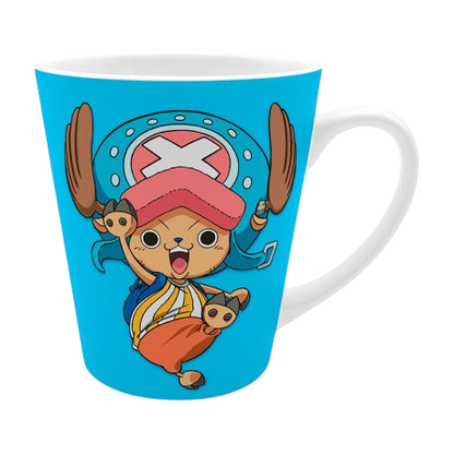 Mug en céramique NIPPON DOKI STORE de 250 ml avec le personnage Chopper de One Piece sur fond bleu