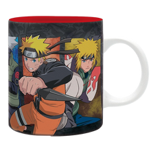 Mug en céramique NIPPON DOKI STORE Naruto de 320 ml avec illustration de groupe des personnages sur fond noir
