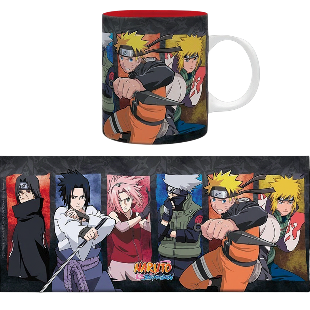 Mug en céramique NIPPON DOKI STORE de 320 ml illustré avec les personnages du groupe Naruto Shippuden