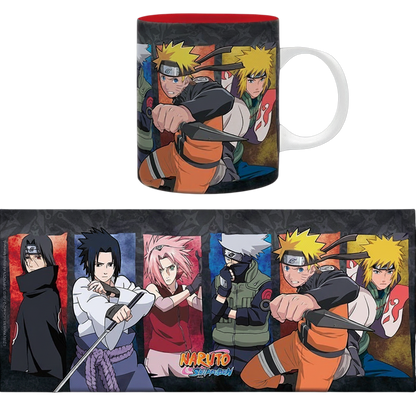 Mug en céramique NIPPON DOKI STORE de 320 ml illustré avec les personnages du groupe Naruto Shippuden