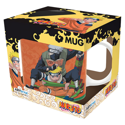 Mug en céramique NIPPON DOKI STORE Naruto avec illustrations de Kakashi et Naruto dans sa boîte cadeau officielle