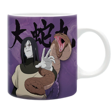 Mug en céramique NIPPON DOKI STORE Naruto de 320 ml illustré avec Orochimaru et son serpent sur fond violet