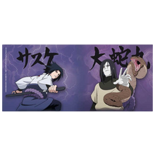 Mug en céramique NIPPON DOKI STORE Naruto illustré avec Sasuke et Orochimaru sur fond violet, 320 ml