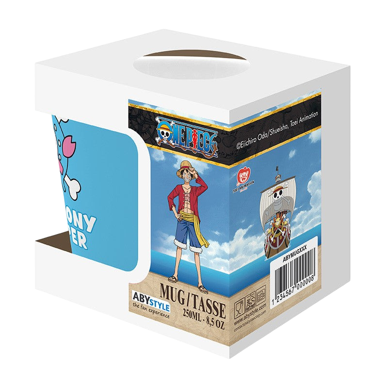Mug en céramique One Piece Chopper 250ml dans son emballage officiel NIPPON DOKI STORE avec Luffy et le navire