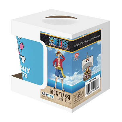 Mug en céramique One Piece Chopper 250ml dans son emballage officiel NIPPON DOKI STORE avec Luffy et le navire