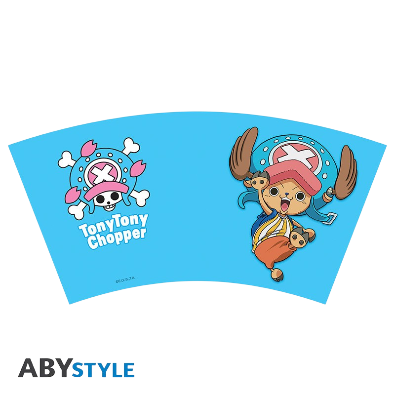 Mug en céramique NIPPON DOKI STORE One Piece illustré avec le personnage Tony Tony Chopper sur fond bleu