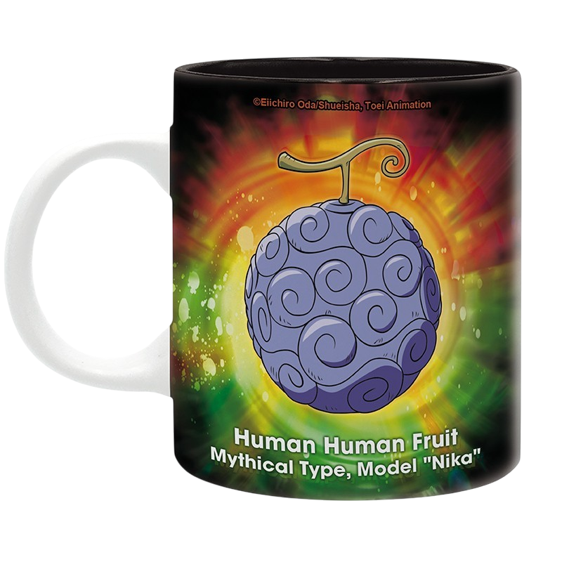 Mug en céramique NIPPON DOKI STORE de 320 ml illustré avec le fruit du démon Luffy Nika de One Piece