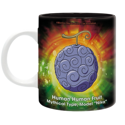 Mug en céramique NIPPON DOKI STORE de 320 ml illustré avec le fruit du démon Luffy Nika de One Piece