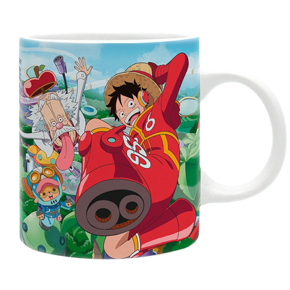 Mug en céramique NIPPON DOKI STORE 320 ml illustré avec Luffy et Vegapunk de l'univers One Piece
