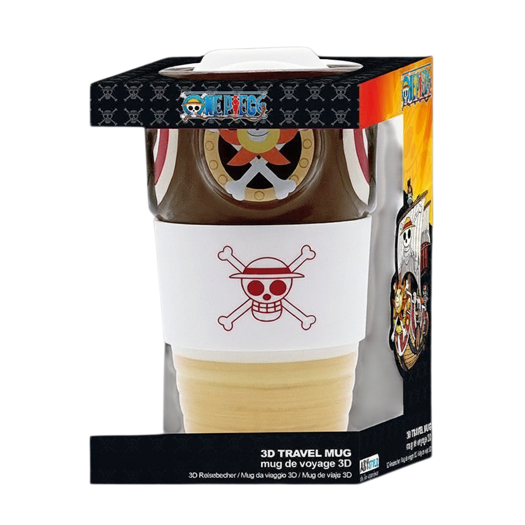 Mug de voyage en céramique NIPPON DOKI STORE One Piece Thousand Sunny avec logo Chapeau de Paille