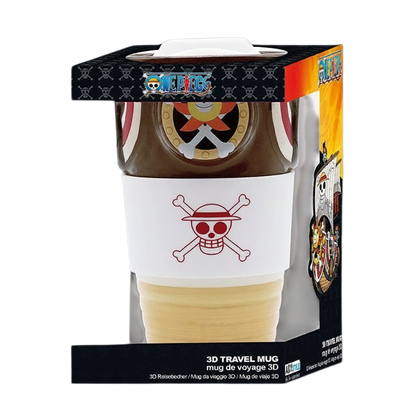 Mug de voyage en céramique NIPPON DOKI STORE One Piece Thousand Sunny avec logo Chapeau de Paille
