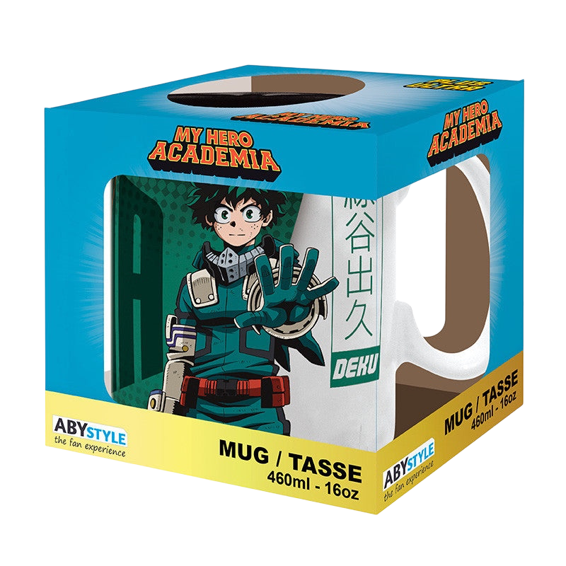 NIPPON DOKI STORE My Hero Academia 460ml ceramic mug featuring Deku in its official branded display box