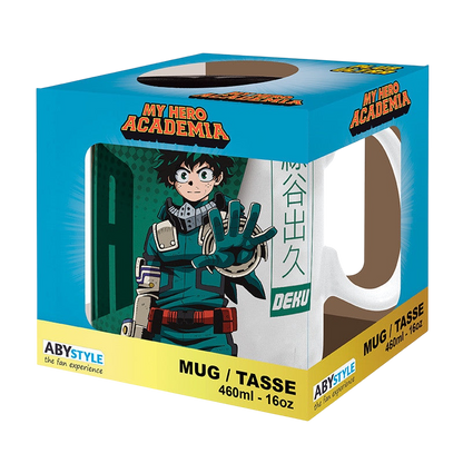 NIPPON DOKI STORE My Hero Academia 460ml ceramic mug featuring Deku in its official branded display box