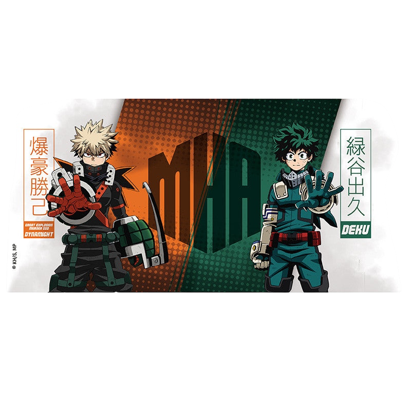 NIPPON DOKI STORE My Hero Academia ceramic mug featuring Deku and Dynamight character artwork