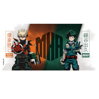 NIPPON DOKI STORE My Hero Academia ceramic mug featuring Deku and Dynamight character artwork