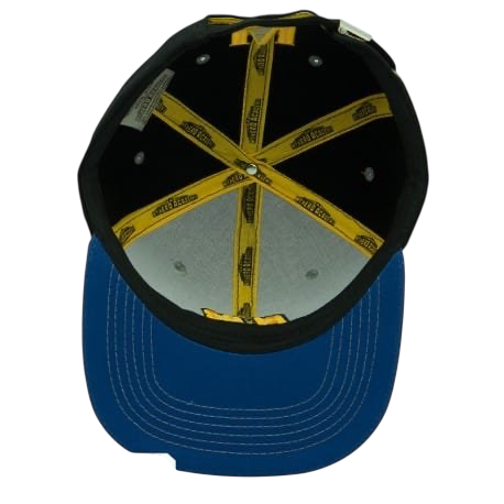 NIPPON DOKI STORE My Hero Academia snapback cap in black and blue with branded yellow interior lining