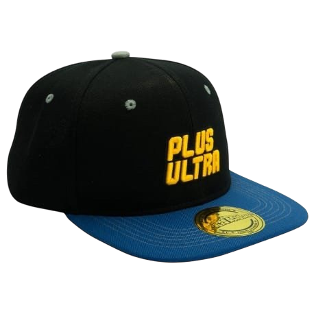 NIPPON DOKI STORE My Hero Academia snapback cap in black and blue with yellow Plus Ultra embroidery