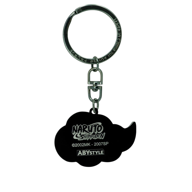 NIPPON DOKI STORE Naruto Shippuden Akatsuki cloud metal keychain with black finish and official branding