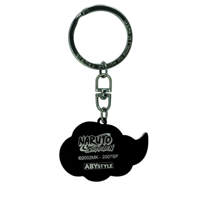 NIPPON DOKI STORE Naruto Shippuden Akatsuki cloud metal keychain with black finish and official branding