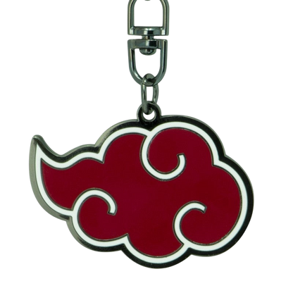 NIPPON DOKI STORE Naruto Akatsuki cloud keychain in red, white, and black metal with official ABYstyle branding