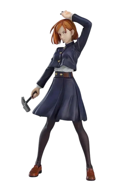 NIPPON DOKI STORE Nobara Kugisaki POP UP PARADE figurine from Jujutsu Kaisen holding a hammer in a confident pose