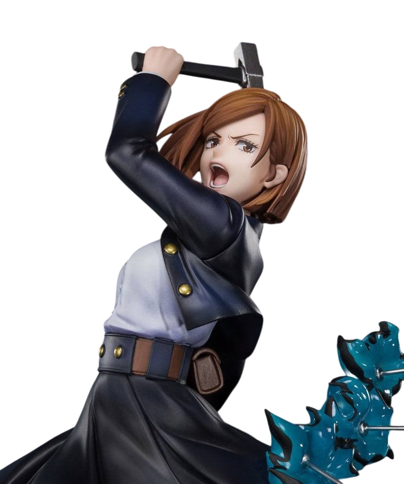 NIPPON DOKI STORE FiguartsZERO Nobara Kugisaki figurine from Jujutsu Kaisen wielding a hammer in a dynamic pose