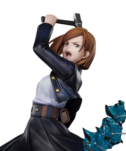 NIPPON DOKI STORE FiguartsZERO Nobara Kugisaki figurine from Jujutsu Kaisen wielding a hammer in a dynamic pose
