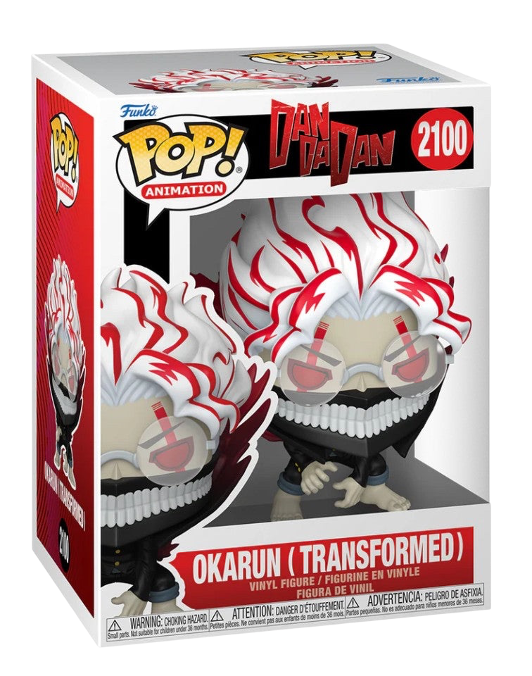 NIPPON DOKI STORE Funko POP Animation Okarun Transformed figure from Dan Da Dan in window display box