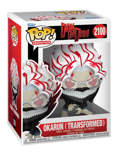 NIPPON DOKI STORE Funko POP Animation Okarun Transformed figure from Dan Da Dan in window display box