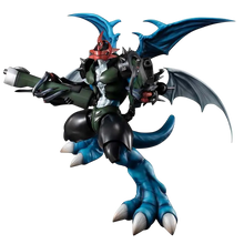 NIPPON DOKI STORE Paildramon GEM statuette from Digimon Adventure 02 featuring blue and black armored design