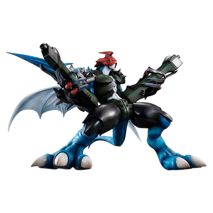 NIPPON DOKI STORE Paildramon GEM statuette from Digimon Adventure 02 featuring detailed blue and black armor