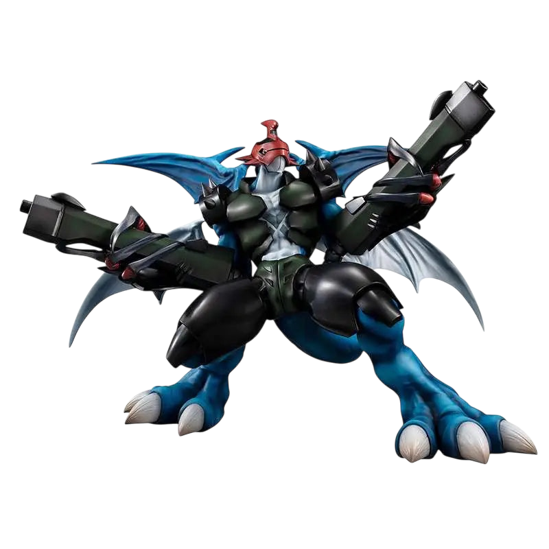 NIPPON DOKI STORE Paildramon GEM statuette from Digimon Adventure 02 featuring detailed blue and black armor