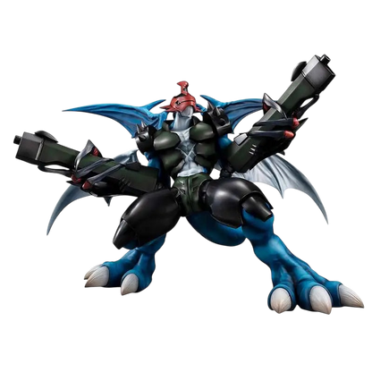 NIPPON DOKI STORE Paildramon GEM statuette from Digimon Adventure 02 featuring detailed blue and black armor