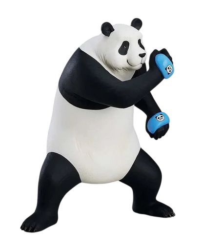 NIPPON DOKI STORE Jujutsu Kaisen Panda POP UP PARADE figurine wearing blue wristbands in a dynamic fighting pose