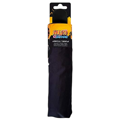 Parapluie pliable noir Naruto Akatsuki sous licence officielle NIPPON DOKI STORE dans son emballage d'origine