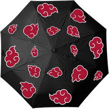 Parapluie noir NIPPON DOKI STORE avec motifs de nuages rouges Akatsuki issus de l'univers Naruto