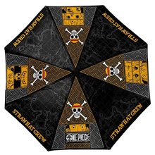 Parapluie noir et jaune NIPPON DOKI STORE One Piece avec le logo de l'équipage du Chapeau de paille