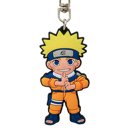 Porte-clés en PVC Naruto officiel par NIPPON DOKI STORE représentant le ninja en tenue orange emblématique