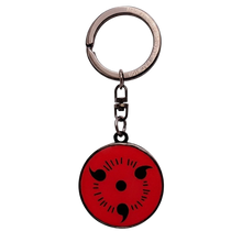 Porte-clés mécanique Sharingan Naruto NIPPON DOKI STORE, accessoire rond rouge et noir sous licence officielle