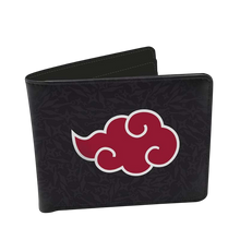 Portefeuille NIPPON DOKI STORE Naruto Akatsuki en vinyle noir avec motif nuage rouge emblématique