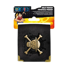 Portefeuille premium noir One Piece avec emblème Skull en métal par NIPPON DOKI STORE